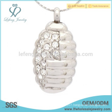 Special crystal pendant for ashes,silver jewelry cremation ashes pendant